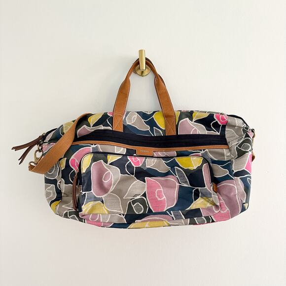Fossil Eliza Weekender Floral Duffel Tote Bag Multicolor - Picture 2 of 12